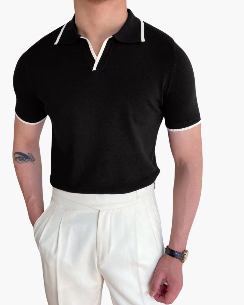 Contrast Trim Knit Polo