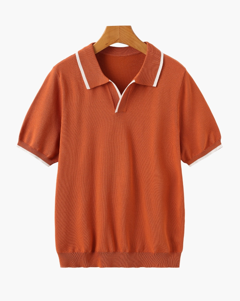 Contrast Trim Knit Polo
