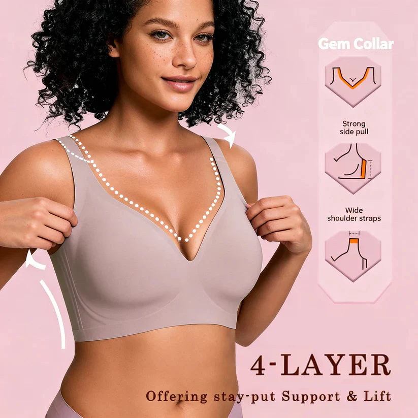 Final 3 Hours: 60%OFF🔥Women’s Wireless Deep V Push-Up Bralette — Ultra-Comfortable T-Shirt Bra
