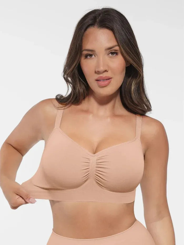 Full coverage wireless bra