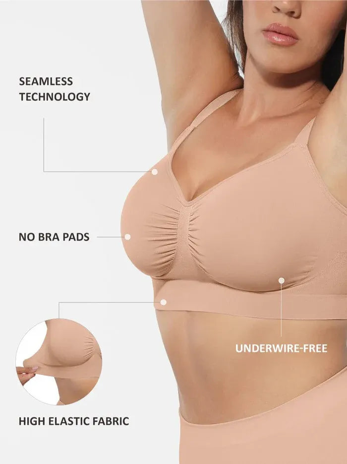 Full coverage wireless bra