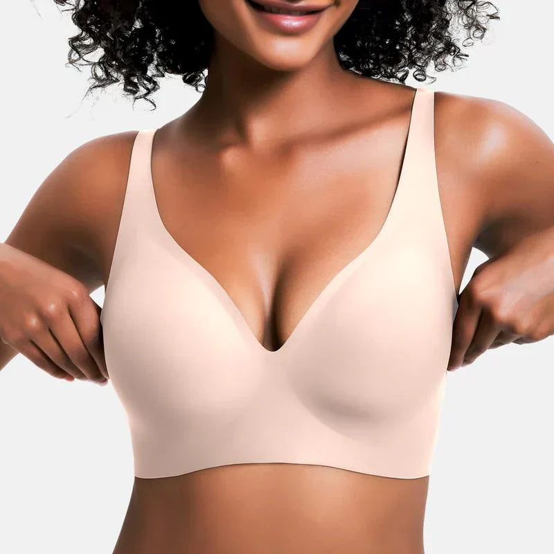 Final 3 Hours: 60%OFF🔥Women’s Wireless Deep V Push-Up Bralette — Ultra-Comfortable T-Shirt Bra