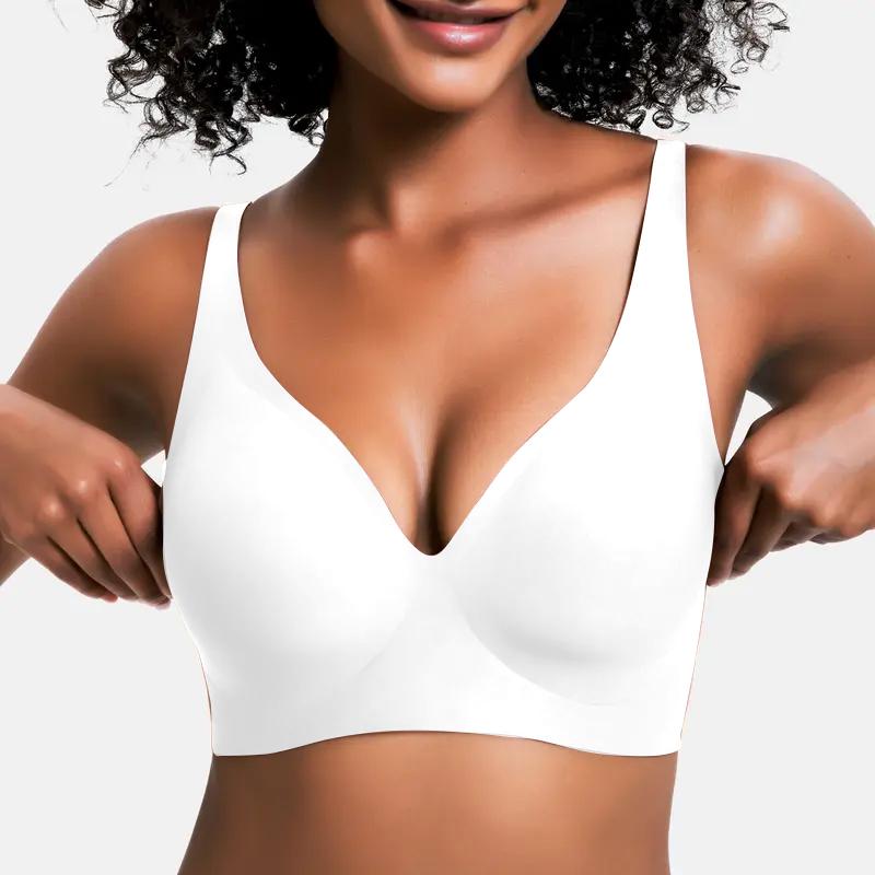 Final 3 Hours: 60%OFF🔥Women’s Wireless Deep V Push-Up Bralette — Ultra-Comfortable T-Shirt Bra