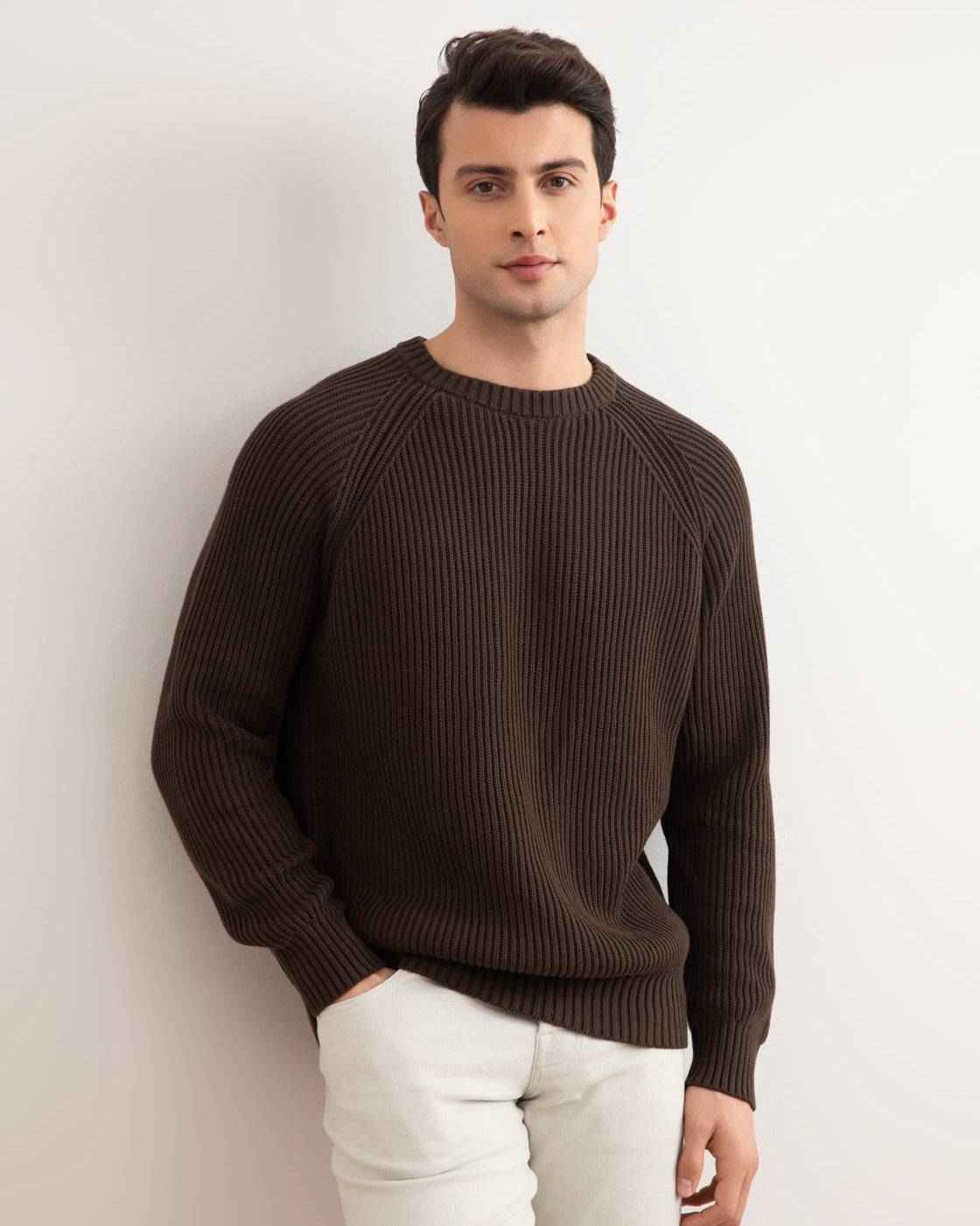 Brown English Rib Crewneck