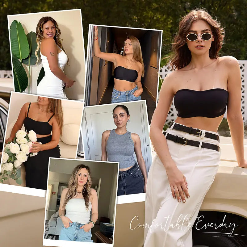 Final 3 Hours: 60%OFF🔥 Womens Strapless Bras Push Up Bandeau Bra