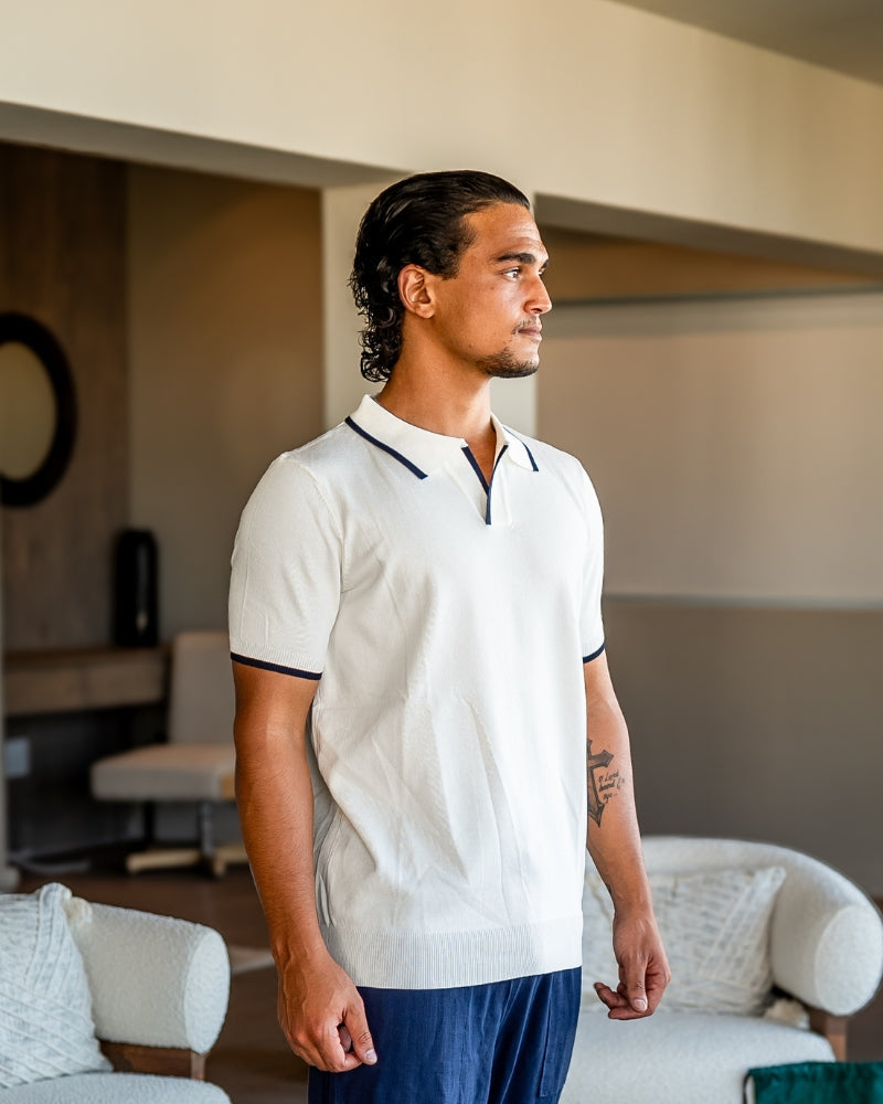 Contrast Trim Knit Polo