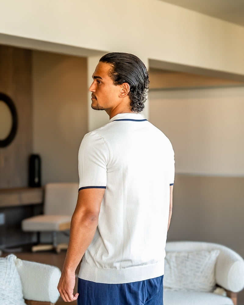 Contrast Trim Knit Polo