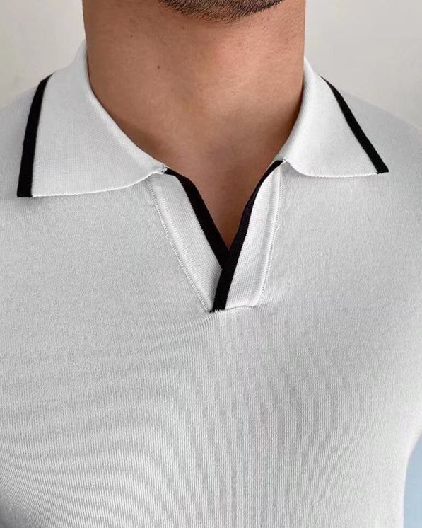 Contrast Trim Knit Polo