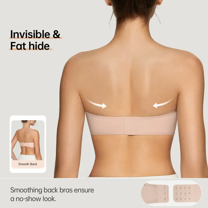 Final 3 Hours: 60%OFF🔥 Womens Strapless Bras Push Up Bandeau Bra