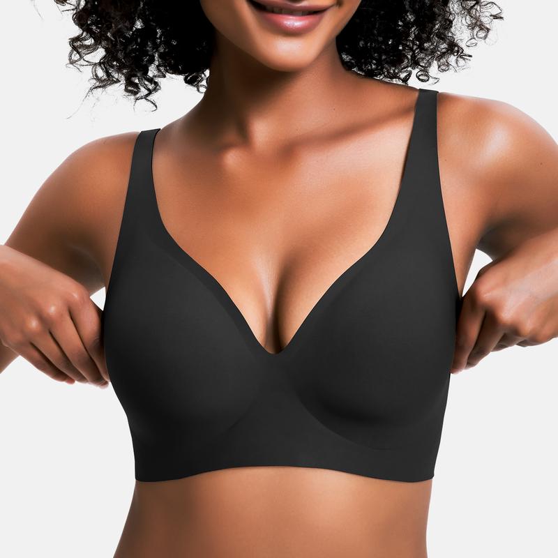 Final 3 Hours: 60%OFF🔥Women’s Wireless Deep V Push-Up Bralette — Ultra-Comfortable T-Shirt Bra