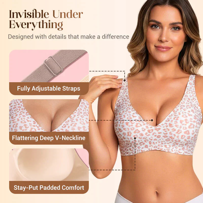 Final 3 Hours: 60%OFF🔥Women’s Wireless Deep V Push-Up Bralette — Ultra-Comfortable T-Shirt Bra